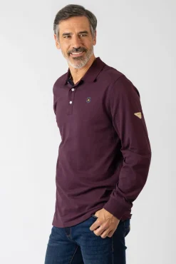 Polo básico manga larga