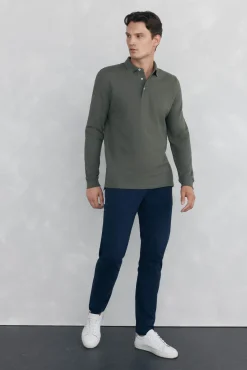 Polo básico manga larga