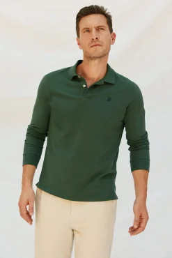 Polo básico manga larga