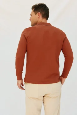 Polo básico manga larga