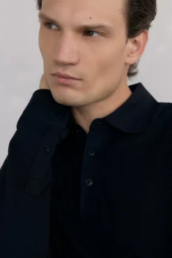 Polo básico manga larga