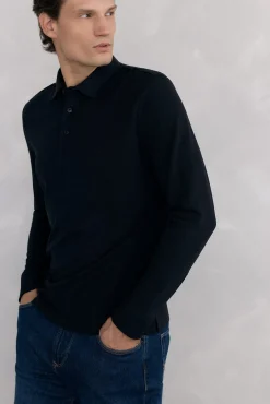 Polo básico manga larga