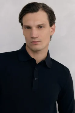 Polo básico manga larga