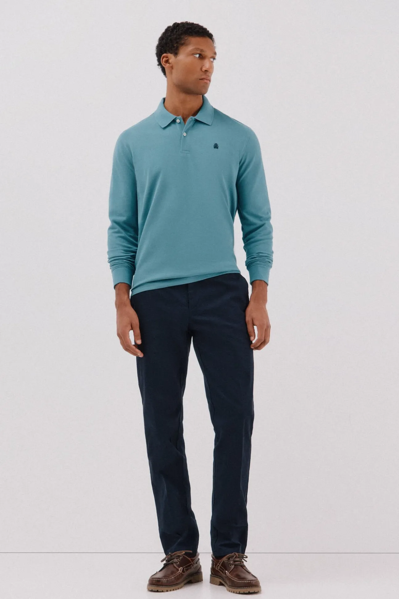 Polo básico manga larga