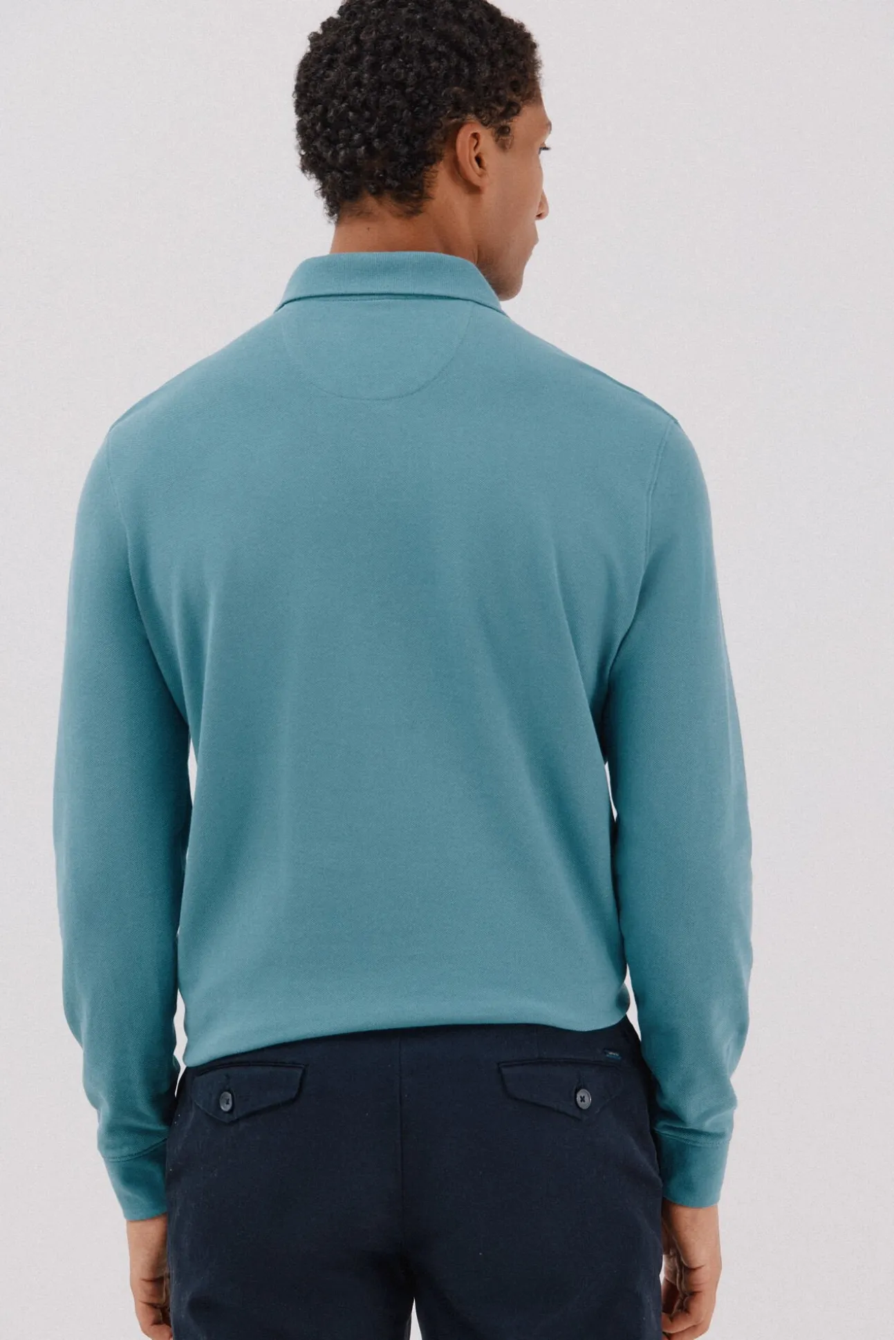 Polo básico manga larga