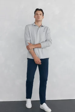 Polo básico manga larga