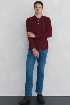 Polo básico manga larga