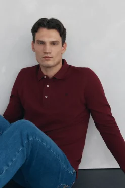 Polo básico manga larga