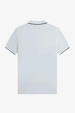 Polo con ribete con dos franjas