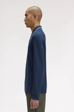 Polo de hombre de piqué de manga larga