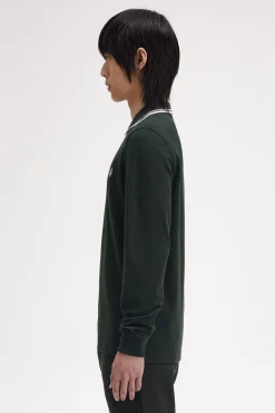 Polo de hombre de piqué de manga larga