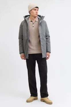 Polo de punto con cuello abotonado