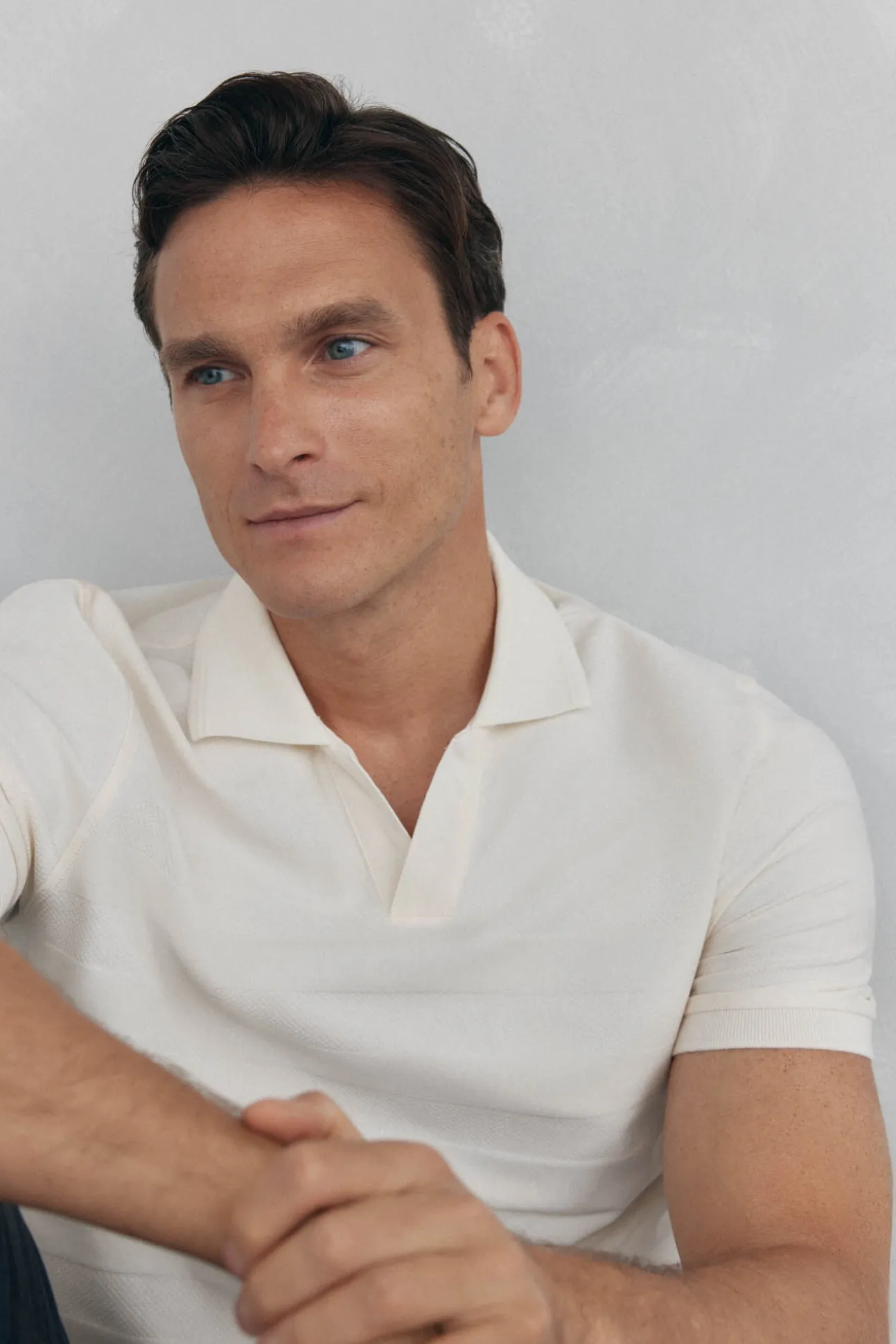 Polo estructura jacquard