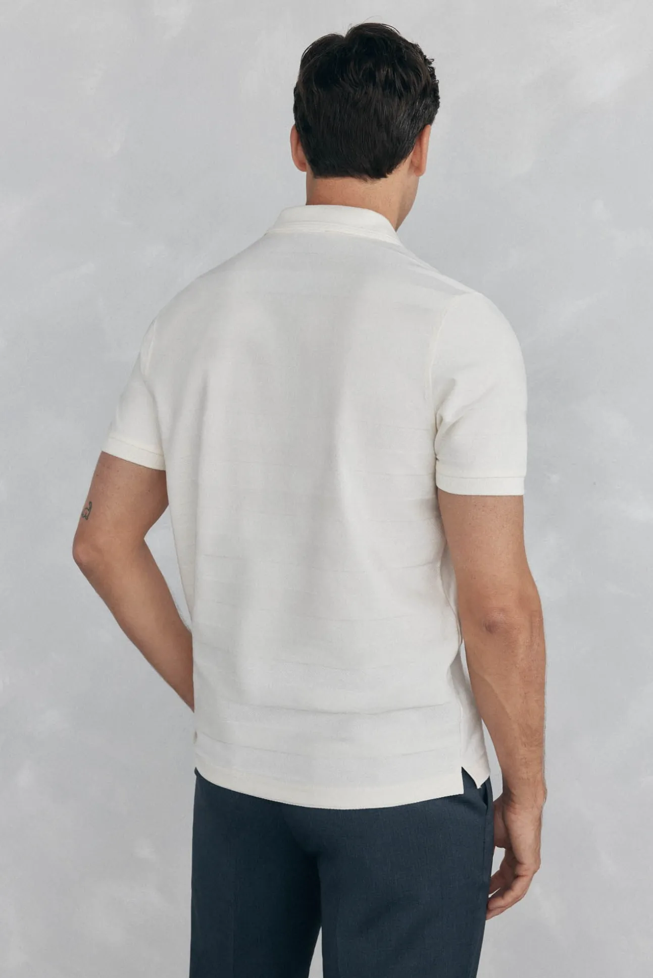 Polo estructura jacquard