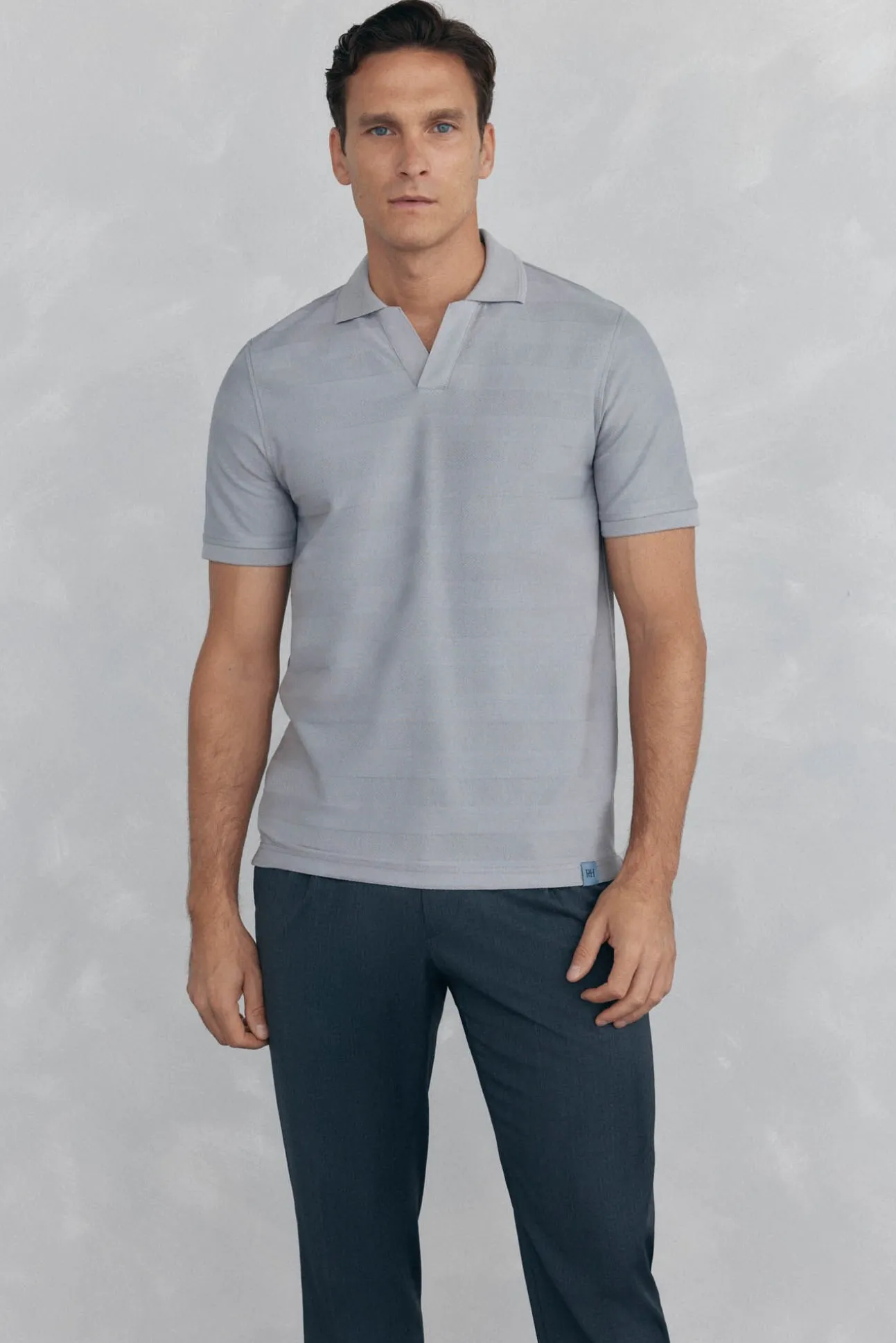 Polo estructura jacquard
