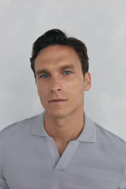 Polo estructura jacquard