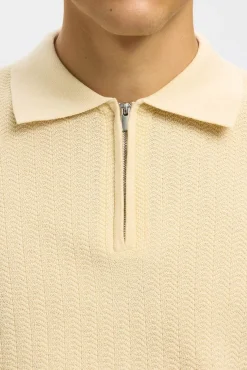 Polo estructura media cremallera