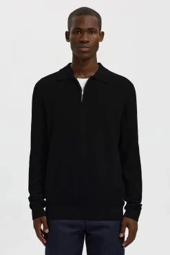 Polo estructura media cremallera