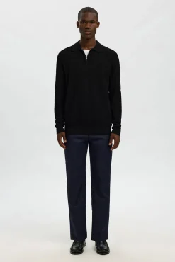 Polo estructura media cremallera