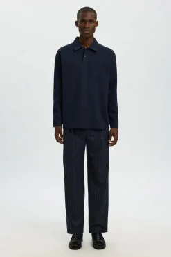 Polo jacquard manga larga 100% algodón orgánico