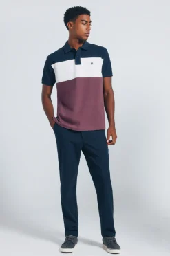 Polo piqué bloques color regular fit