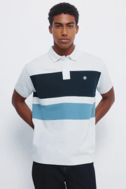 Polo piqué bloques color regular fit