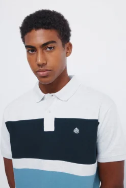 Polo piqué bloques color regular fit