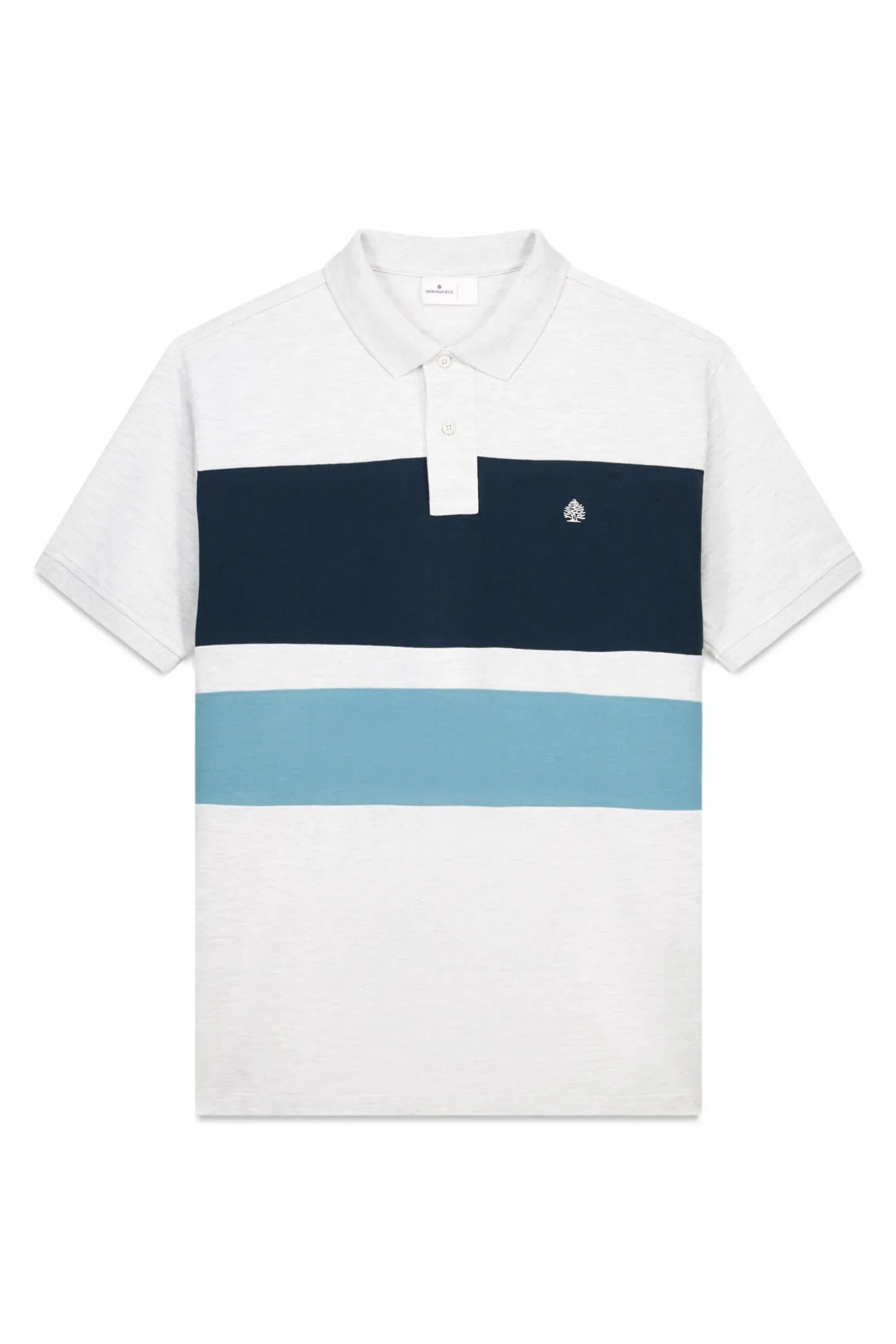 Polo piqué bloques color regular fit