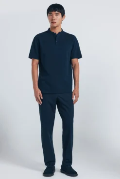 Polo piqué cuello mao regular fit