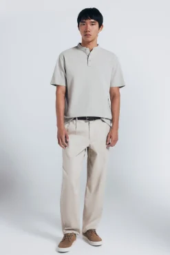 Polo piqué cuello mao regular fit