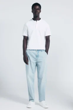 Polo piqué cuello mao slim fit