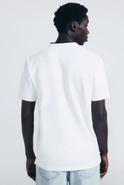 Polo piqué cuello mao slim fit