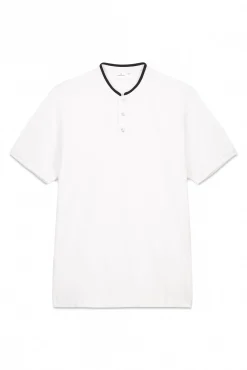 Polo piqué cuello mao slim fit