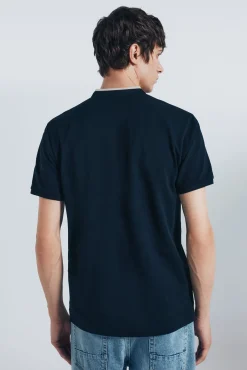 Polo piqué cuello mao slim fit