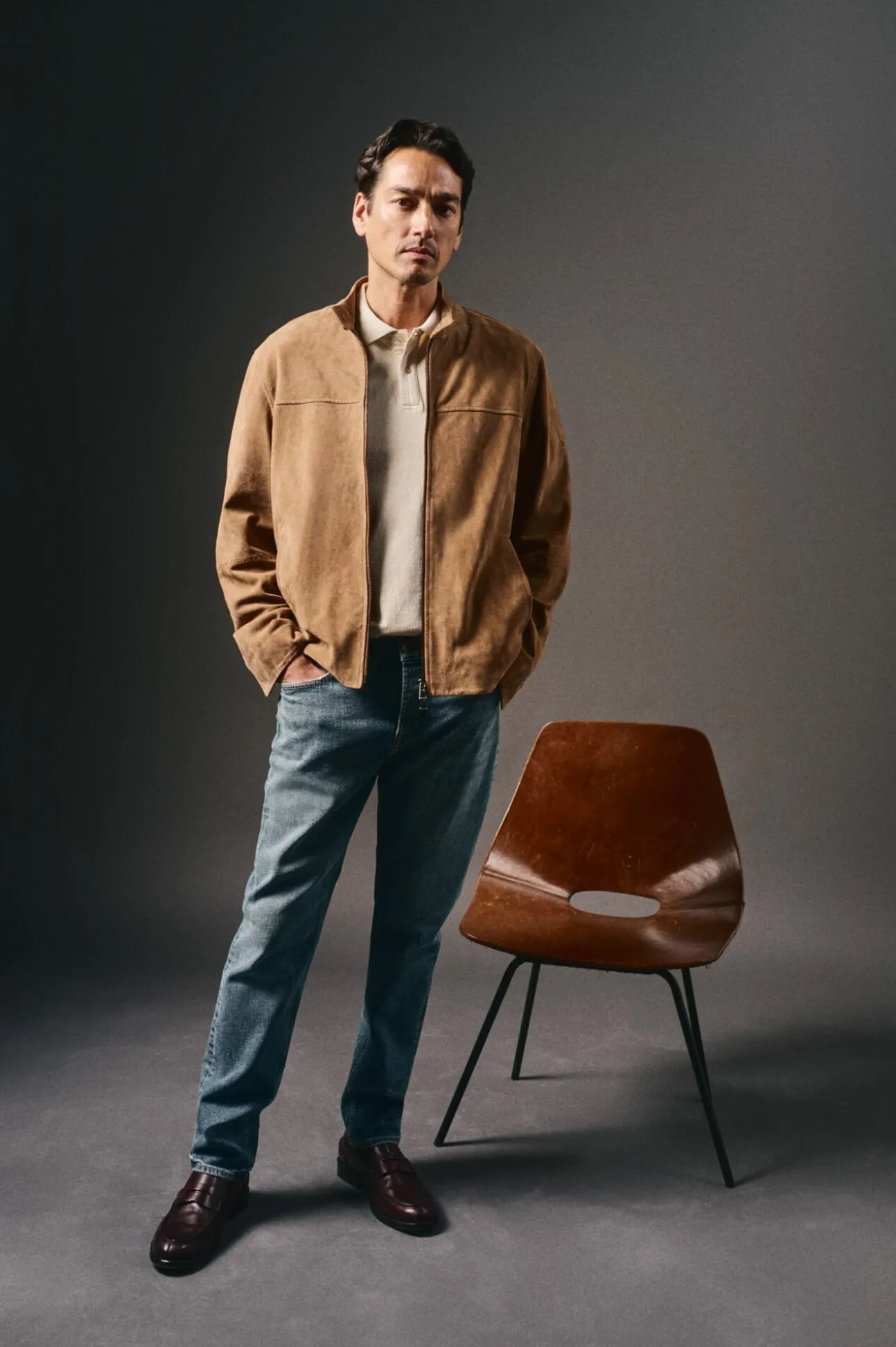 Polo piqué lavado bordado avión