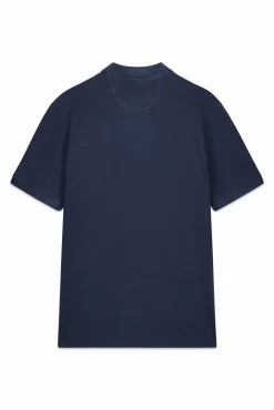 Polo piqué lavado bordado avión