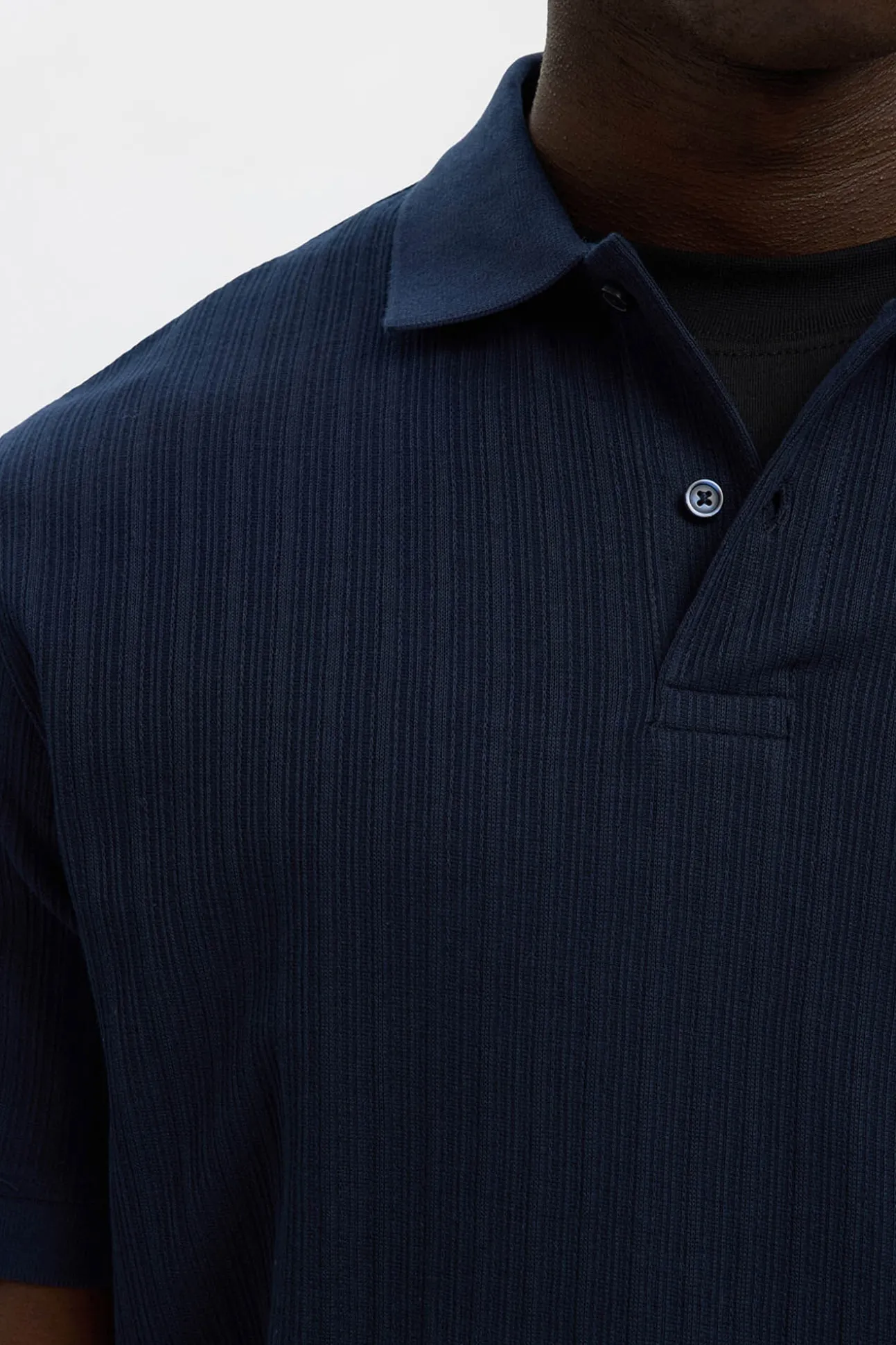 Polo Rib de manga corta Regular Fit.