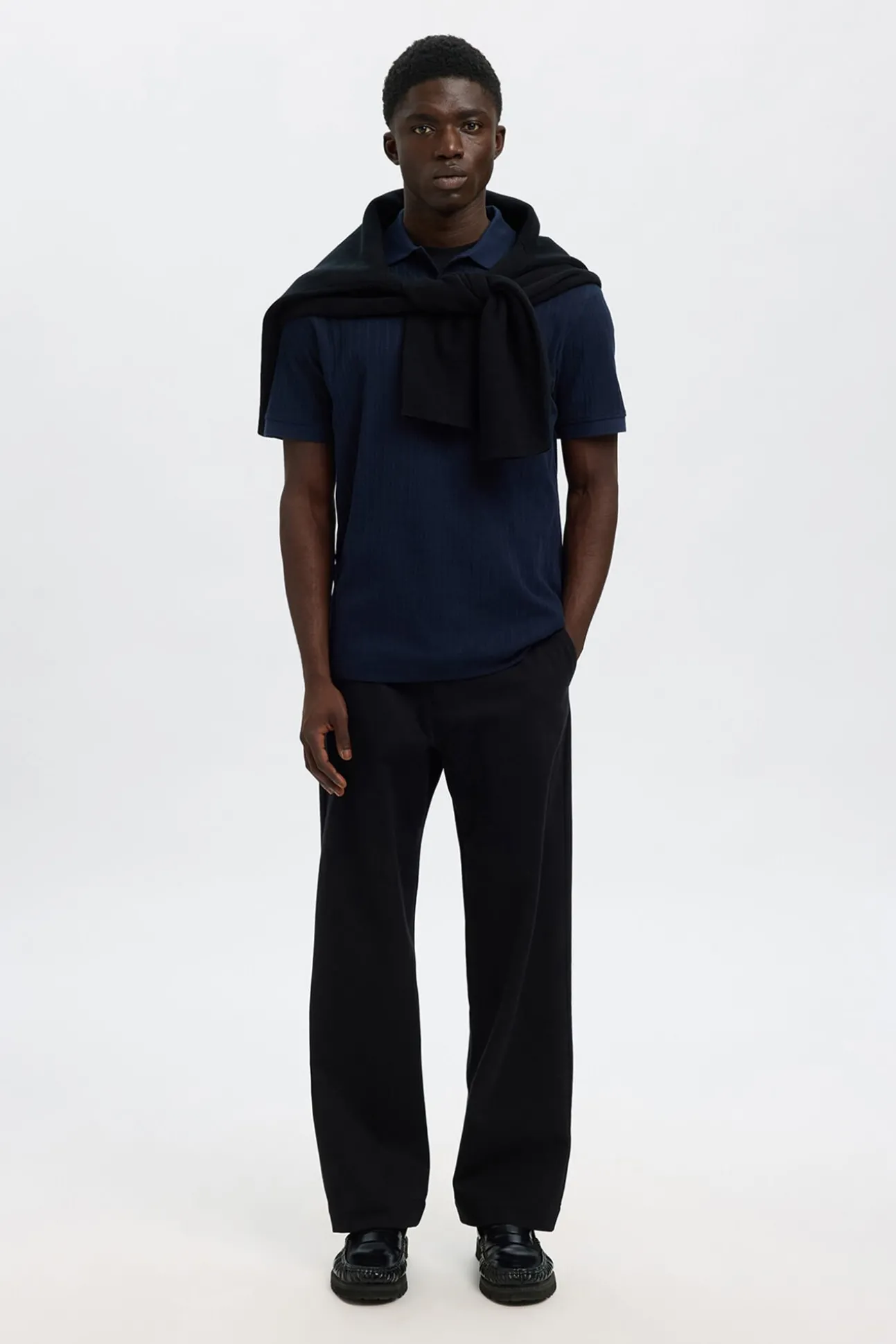 Polo Rib de manga corta Regular Fit.