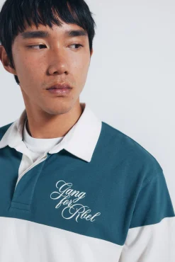 Polo rugby manga larga