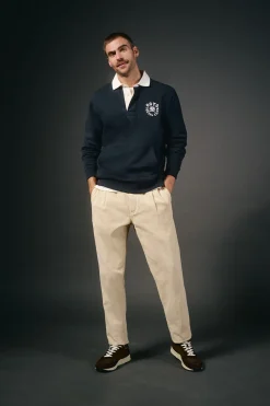 Polo rugby manga larga