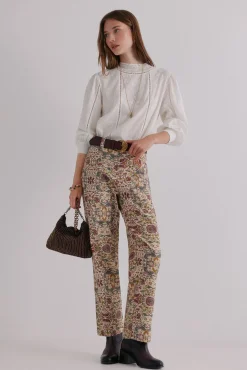 Priscille. Pantalones estampados