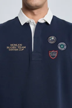 Rugby 3 escudos azul marino