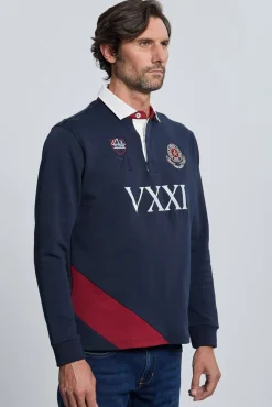 Rugby Valecuatro escudo azul marino