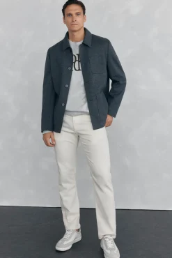 Sobrecamisa lana gris