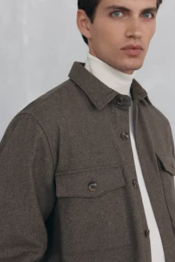 Sobrecamisa lana lisa