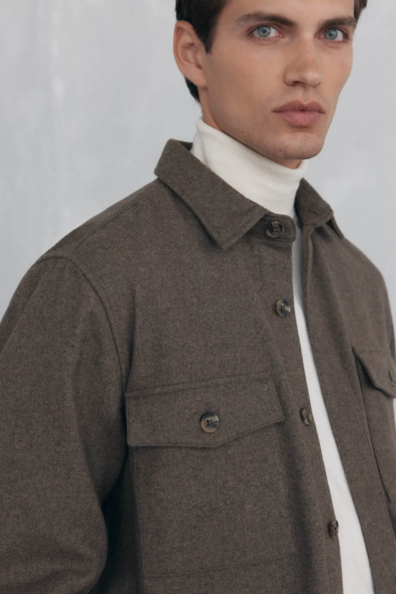 Sobrecamisa lana lisa