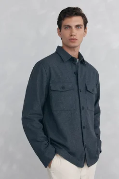 Sobrecamisa lana lisa