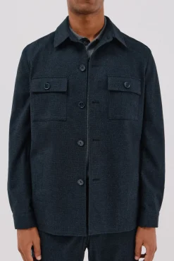 Sobrecamisa microcuadro algodón