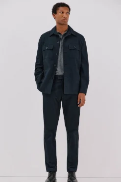 Sobrecamisa microcuadro algodón