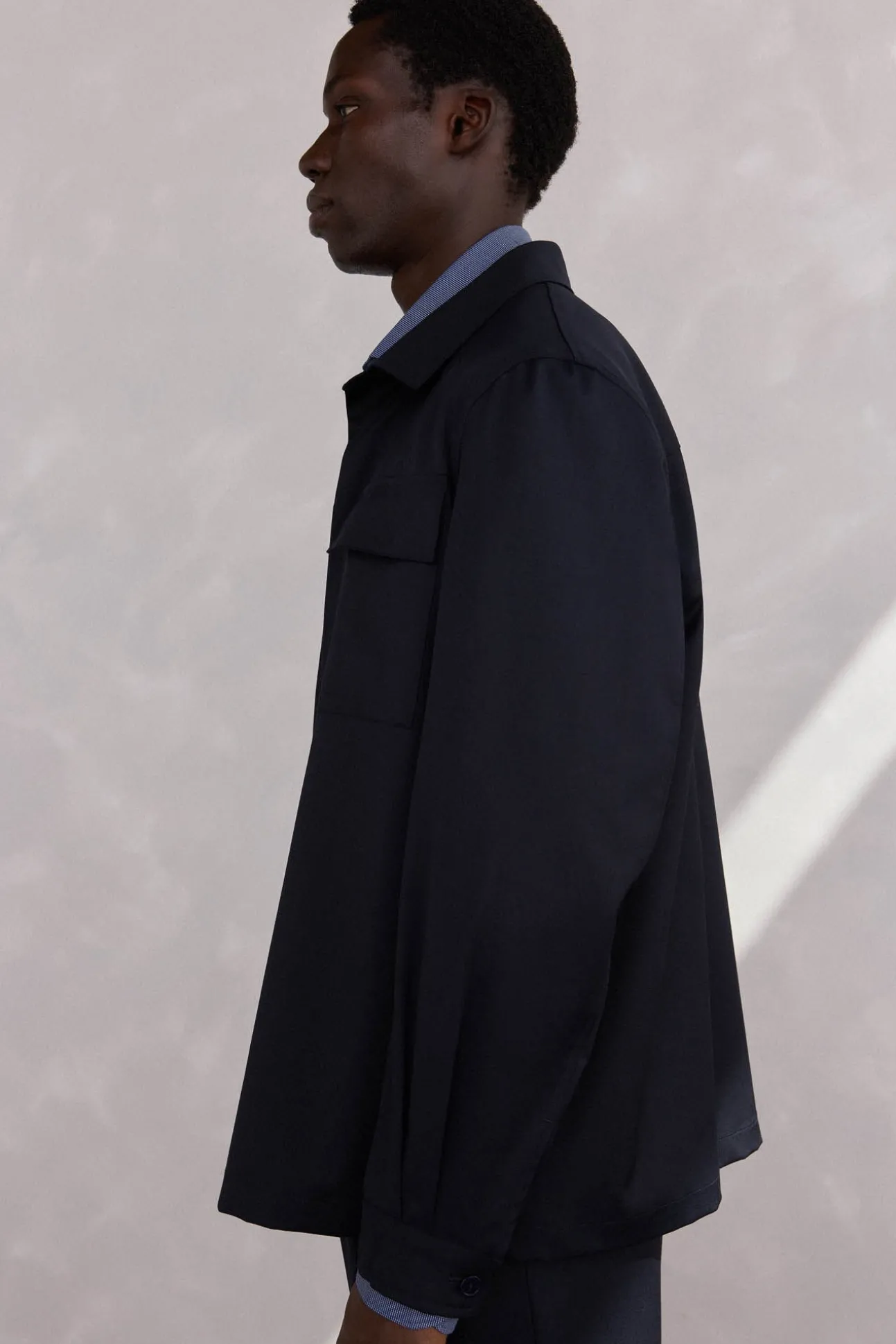 Sobrecamisa traje lana